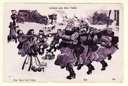 07825 ● Grusse Aus Dem FELDE Der SPORT 1915s Satirique Casque Pointe CpaWW1 Allemagne Deutschland - Humor