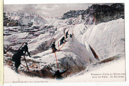 07835 ● Manoeuvres Sauvetage Chasseurs Alpins Dans Les ALPES 1904 à DEBRIEU Lyon / Colorisée Papeterie ROBERT Grenoble - Manovre