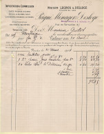 07990 / ⭐ NANTES Importation Maisons DESLOGE & LEGROS PEIGNE-MENAGER Facture Lentille Poivre Thé 1917 à GUILLOT Montaigu - Food