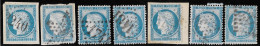 TIMBRES CÉRÈS N° 60 Type 1, N° 26 à 30 G3 ; N) 27 (2 états )  N° 29 AbsentTB - 1871-1875 Ceres