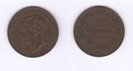 ITALIA 2 Centesimi 1867 M Regno Re Vittorio Emanuele II° Italie Italy - 1861-1878 : Vittoro Emanuele II