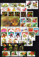 WORLD 1980-99 FLORA: Flowers Collection. 10 Complete Sets And 1 S/sheet, Used - Other & Unclassified