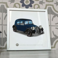 Poster Citroën Traction 7A 1934 Bleue Et Noire - Voitures