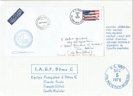 Terre Adélie - LS TP USA OB CàD US NAVY FPO 96 692 Cachet Illustré IAGP EPF Dôme C Signature CAMILLE MARINIER - TTB - Lettres & Documents