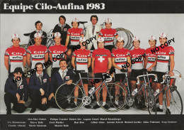 CARTE CYCLISME GROUPE TEAM CILO AUFINA 1983 FORMAT 15 X 21 - Radsport