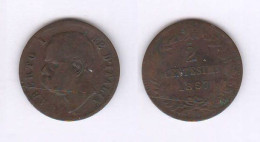 ITALIA 2 Centesimi 1897 S . R Regno Re Umberto I° Italie Italy - 1878-1900 : Umberto I