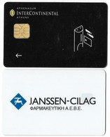 Athenaeum InterContinental, Athens, Greece, Used Smart (chip) Hotel Room Key Card # Interc-85 - Cartas De Hotels