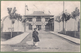 CPA -  BOUCHES DU RHONE - MARSEILLE - EXPOSITION COLONIALE - RUE DE SAÏGON - Petite Animation - Exposiciones Coloniales 1906 - 1922