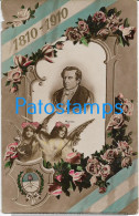 227487 ARGENTINA CENTENARY CENTENARIO PATROTIC FLAG HERALDRY PROCER MORENO POSTAL POSTCARD - Argentina