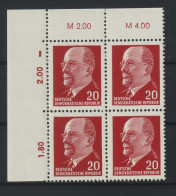 DDR 1961 Walter Ulbricht Michel Nr. 848 Xx Fb ** Ecke, Michel 139,-€, 2 Scans - Variedades Y Curiosidades