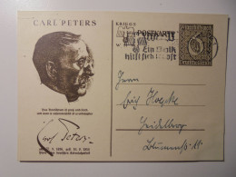 Deutsches Reich /Ganzsache „CARL PETERS“ Gebraucht € 3,00 Internetpreis, Aber Gestempelt LÜBECK 1 WHW Ein - Briefkaarten