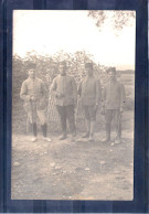 Carte Photo. 4 Soldats. Artilleurs D'afrique. Maroc - Régiments