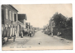 D 60 Cpa Tille Route De Beauvais Animation Chariot Ecrite 1908 N0172 - Autres & Non Classés