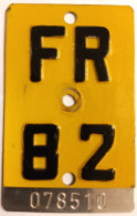 Velonummer Mofanummer Fribourg FR 82 - Placas De Matriculación