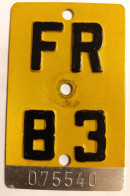 Velonummer Mofanummer Fribourg FR 83. Letzte Kleine Mofanummer FR. - Placas De Matriculación