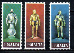 MALTA 1977 SUITS OF ARMOR ARMATURE COMPLETE SET SERIE COMPLETA MNH - Malta