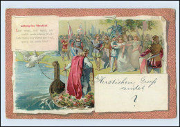 A7611/ Lohengrins Abschied Litho AK Wagner 1899 - Fairy Tales, Popular Stories & Legends