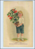 W7Q51/ Geburtstag Kind Mit Blumentopf Schöne Litho AK Ca.1925 - Geburtstag