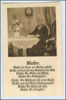W5S20/ Muttertag Mutter Liest Ein Buch AK1929 Lesen Wanduhr - Mother's Day