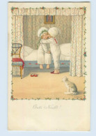 L305/ Pauli Ebner  Kinder Und Katze  M. Munk Litho AK Ca.1912 - Mailick, Alfred