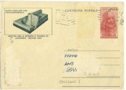 1952 CP Leonardo L20 Difesa Angolare Genova 3lug1953 X Estero ( Francobollo Asportato ) - Interi Postali