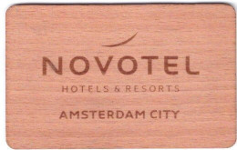 OLANDA  KEY HOTEL   Novotel Amsterdam City - Wooden Card. Both Sides Are Equal. - Hotel Keycards