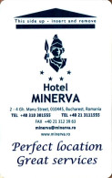 ROMANIA  KEY HOTEL       Minerva Hotel Bucharest - Hotel Keycards