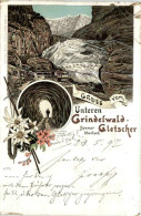Gruss Vom Unteren Grindelwald Gletscher - Litho - Grindelwald