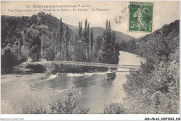 ADHP8-63-0745 - CHATEAUNEUF-LES-BAINS - Vue Panoramique De La Vallée De La Sioule - Le Château - La Passerelle - Riom