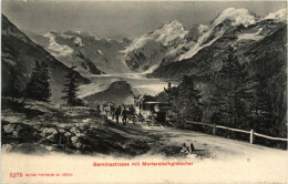 Berninastrasse Mit Morteratschgletscher - Postkutsche - Autres & Non Classés