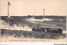 ADXP6-62-0512 - LE TOUQUET-PARIS-PLAGE - Les Phares Et Le Tramway - Le Touquet