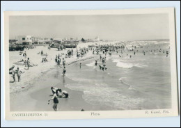 N1000/ Castelldefels/Barcelona In Spanien/Spain/España Playa/Strand AK Ca.1960 - Autres & Non Classés