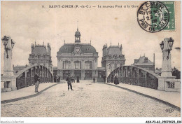 ADXP3-62-0249 - SAINT-OMER - Le Nouveau Pont Et La Gare - Saint Omer