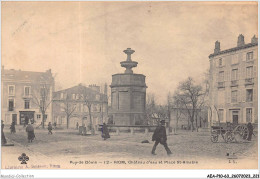 AEAP10-63-0973 - Puy-de-Dome - RIOM - Chateau D'eau Et Place St-Amable - Riom