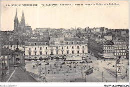 AEEP7-63-0536 - CLERMONT-FERRAND - Place De Jaude - Le Théâtre Et La Cathédrale  - Clermont Ferrand