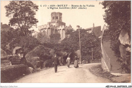 AEEP4-63-0313 - ROYAT - Route De La Vallée - L'église Fortifiée  - Royat