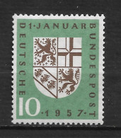 ALLEMAGNE   FÈDÉRALE N°   125 " RATTACHEMENT DE LA SARRE " - Unused Stamps