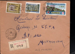 ALGERIE AFFRANCHISSEMENT COMPOSE SUR LETTRE  RECOMMANDEE DE CONSTANTINE 1972 - Argelia (1962-...)