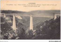 AFUP3-63-0188 - L'AUVERGNE - PUY-DE-DOME - Viaduc Des Fades - Le Plus Haut Viaduc D'Europe - Longueur Totale Du Viaduc - Auvergne Types D'Auvergne
