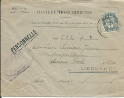 FRANCE LETTRE 1c LIBOURNE POUR LIBOURNE ( GIRONDE ) DE 1922  LETTRE COVER - 1921-1960: Modern Period