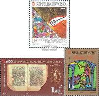 Kroatien 391,397,404 (kompl.Ausg.) Postfrisch 1996 Fischerei, Hochschule, Weihnachten - Croazia