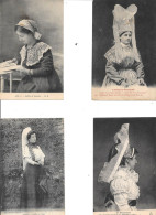 C/268                 4 Cpa   Costumes & Coiffes  France - Costumi