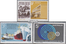 Australien 415,416,417 (kompl.Ausg.) Postfrisch 1969 Nordterritorium, Hafen, ILO - Mint Stamps