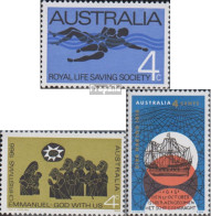 Australien 382,383,384 (kompl.Ausg.) Postfrisch 1966 Rettung, Weihnachten, Hartog - Neufs