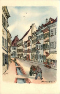 Freiburg - Herrengasse - Künstlerkarte H. V. Geyer - Freiburg I. Br.
