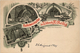 Lübeck - Ratsweinkeller - Litho - Lübeck