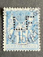 FRANCE L N° 90 Sage LF 56 Indice 5 Perforé Perforés Perfins Perfin !! - Sonstige & Ohne Zuordnung