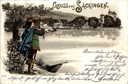 Gruss Aus Säckingen - Litho - Bad Säckingen