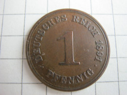 Germany 1 Pfennig 1891 A - 1 Pfennig