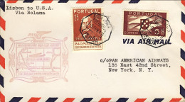 1941-Portogallo I^volo Pan American World Airways Lisbona U.S.A. Via Bolama - Brieven En Documenten